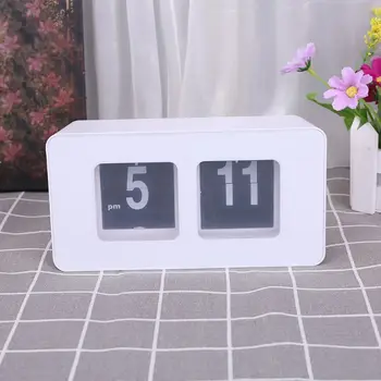 

Retro Auto Flip Clock Number Classic Stylish Modern Desk Wall Clock