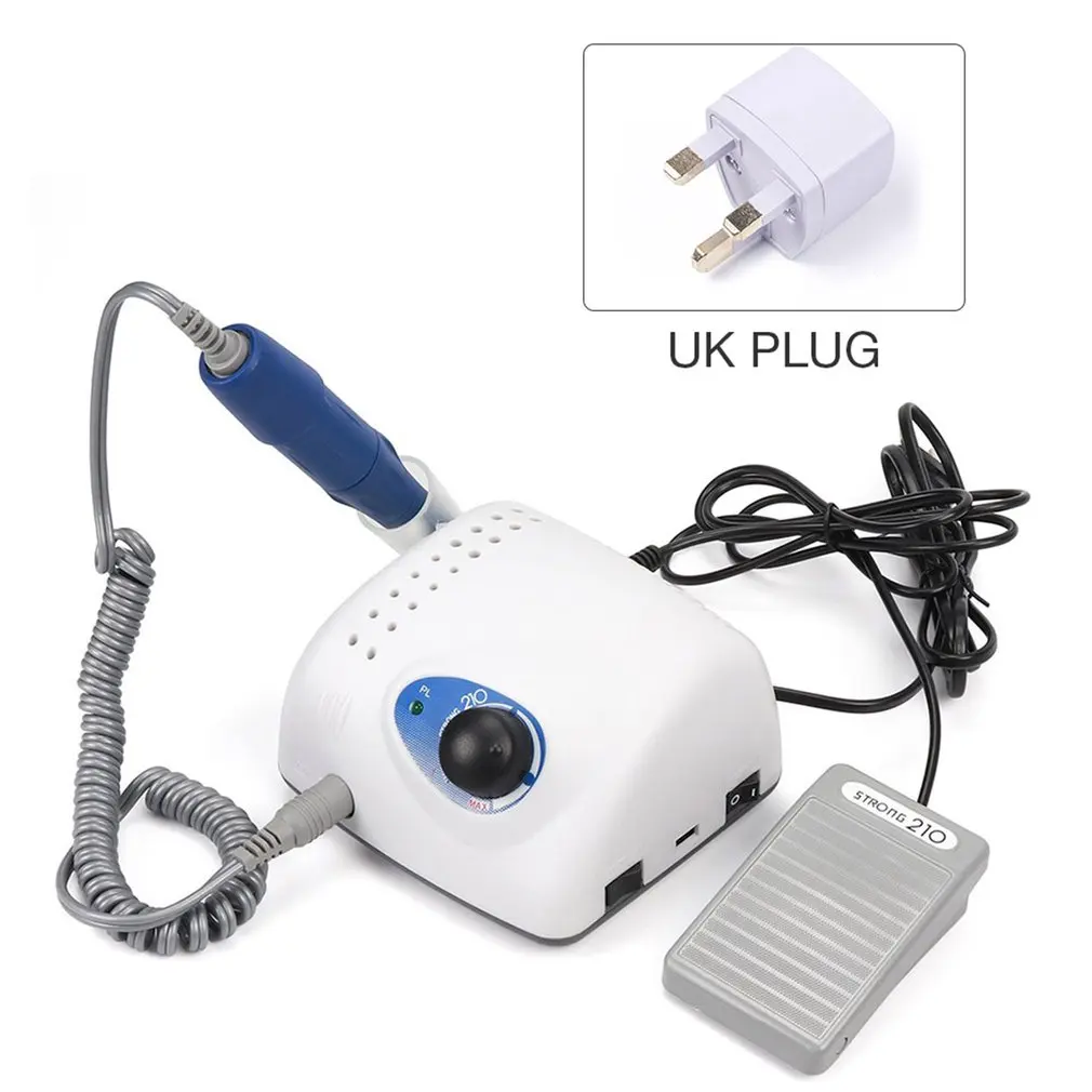 UK plug Машина вкл. Или ВЫКЛ. Для использования без рук электрическая пилка для полирования ногтей оборудование Стоматологическая Полировка ювелирные изделия гравировка - Цвет: UK plug