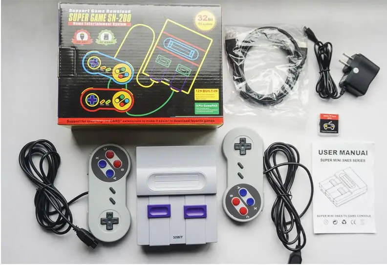 

2023 NEW SN-200 soppart Arcade game For Snes HD Retro Game Console with 4GB TF Card Support Save & Load