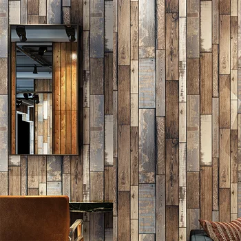 

9.5m waterproof retro wood style PVC wallpaper for bedroom living room office kitchen wall papers home decor bedroom decor wall