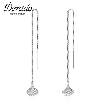 

Dorado 925 Sterling Silver Earrings for Women Silver Color Small Leaves Long Chain Elegant Ear Jewelry Wedding Birthday Gifts