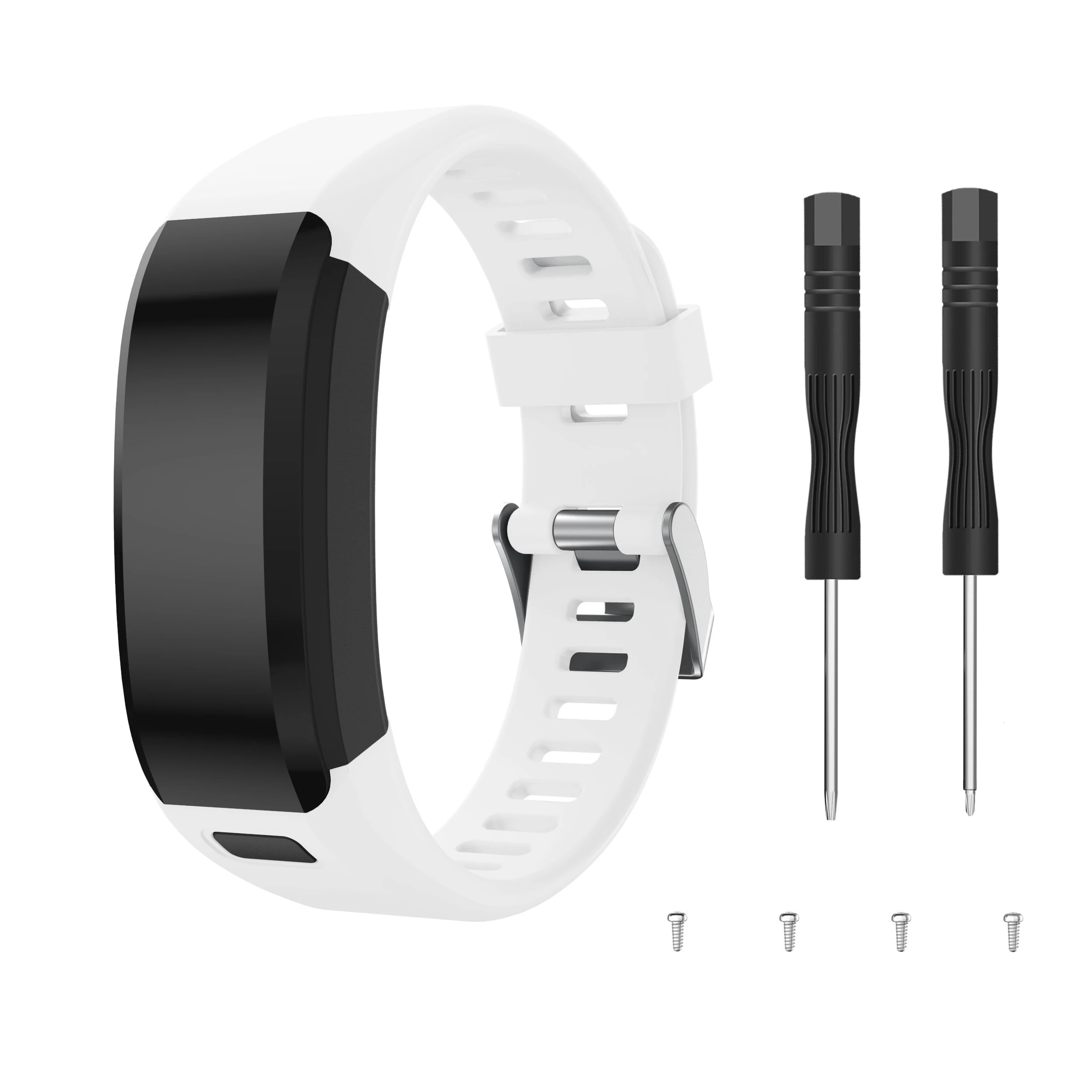 Yayuu, мягкий силиконовый спортивный ремешок, совместимый для Garmin Vivosmart HR, Смарт-часы, аксессуары, браслет, сменный Браслет - Цвет: White