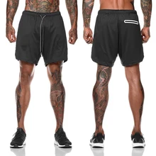 Горячие мужские спортивные шорты дышащие со встроенным карманом лайнер Мода для лета пляжа A66