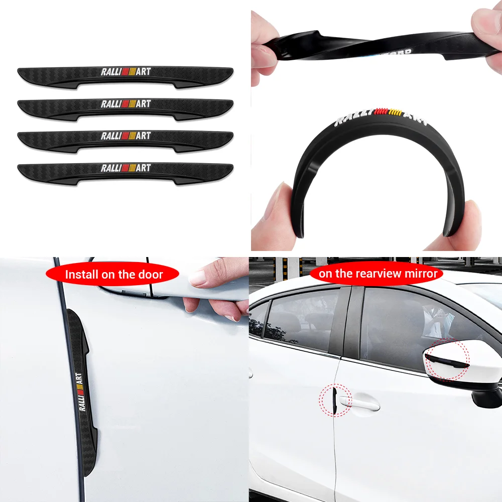 4 шт. защитные наклейки для дверей автомобиля Mitsubishi Ralliart Lancer EX ASX | Автомобили и
