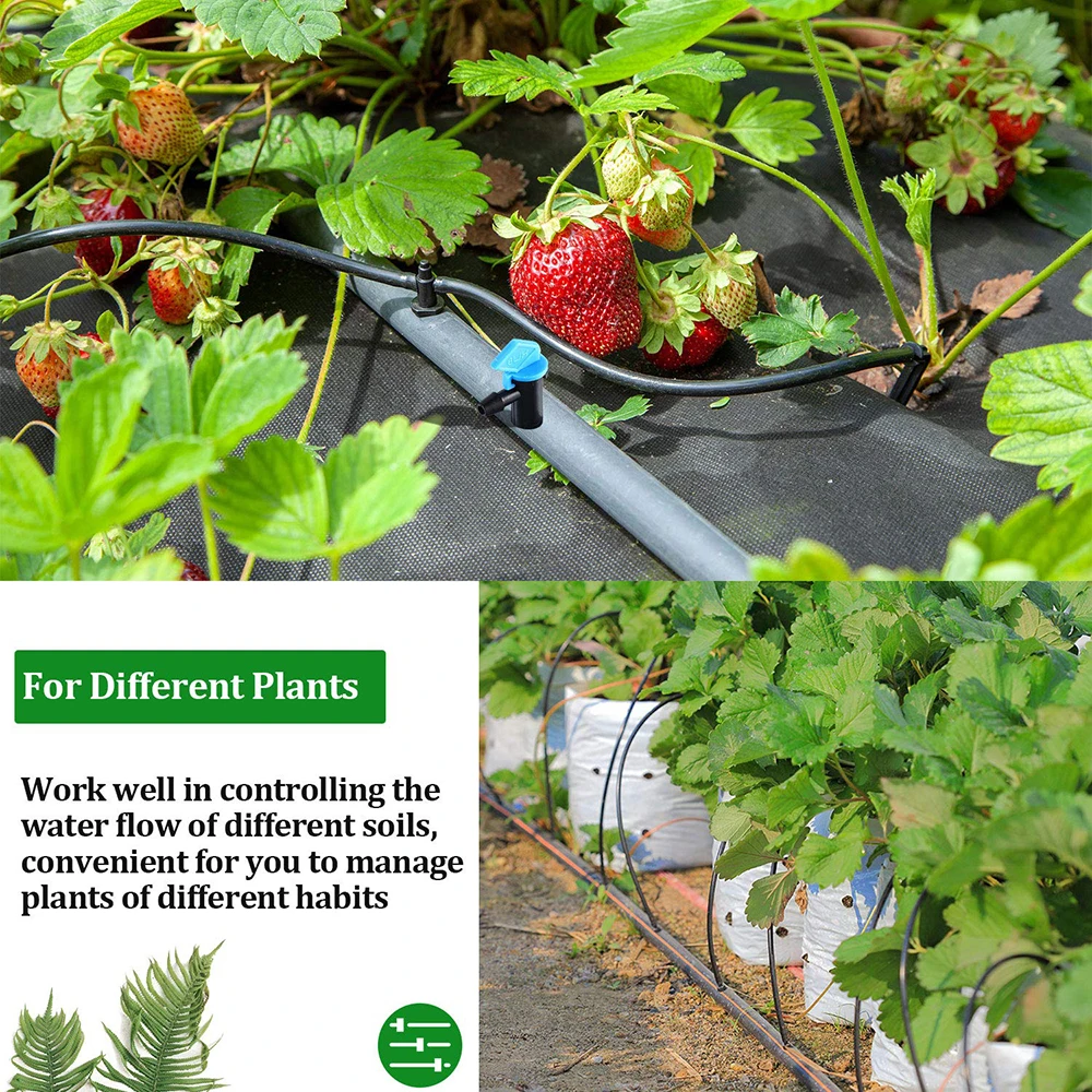 20Pcs Irrigation Drip Emitter Garden Flag Irrigation Dripper Trees and Shrubs Blue Black 2GPH drip irrigation dripper