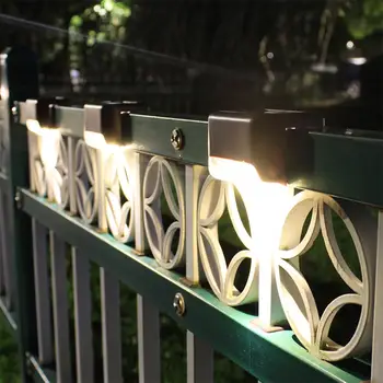 

4pcs LED Solar Path Stair Lights Outdoor Garden Yard Fence Wall Landscape Lamp LED Solar Light for Stair Courtyard