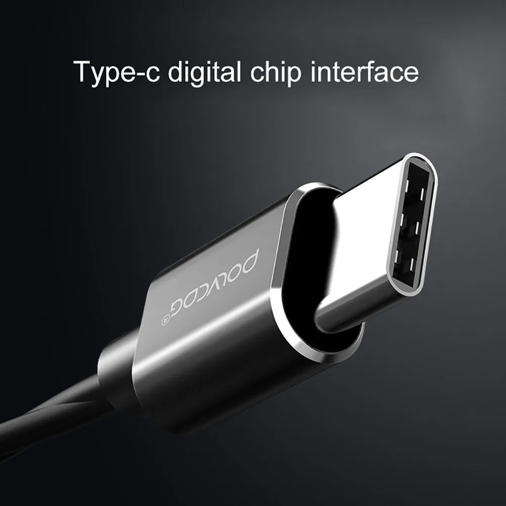 Type C Earphone Dynamic Drive HiFi USB C Earbuds In ear Bass Metal Sport Gaming Headset with Mic for Xiaomi Huawei