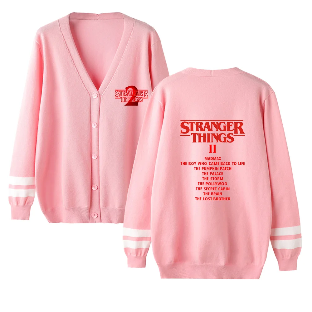 Странные Вещи мужской свитер-кардиган/wo Мужская Новая брендовая мода унисекс кардиган с v-образным вырезом свитер Розовый Повседневный