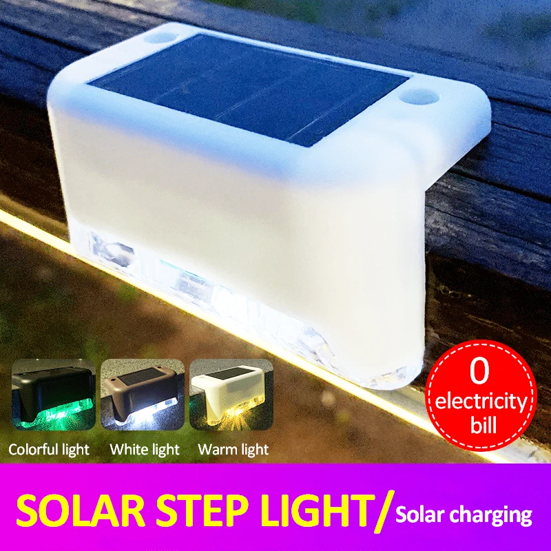 

1/2/4pcs Solar Deck Lights IP65 LED Lamps for Outdoor Pathway Stairs Steps Fence Yard Low Power Consumption and Power Saving