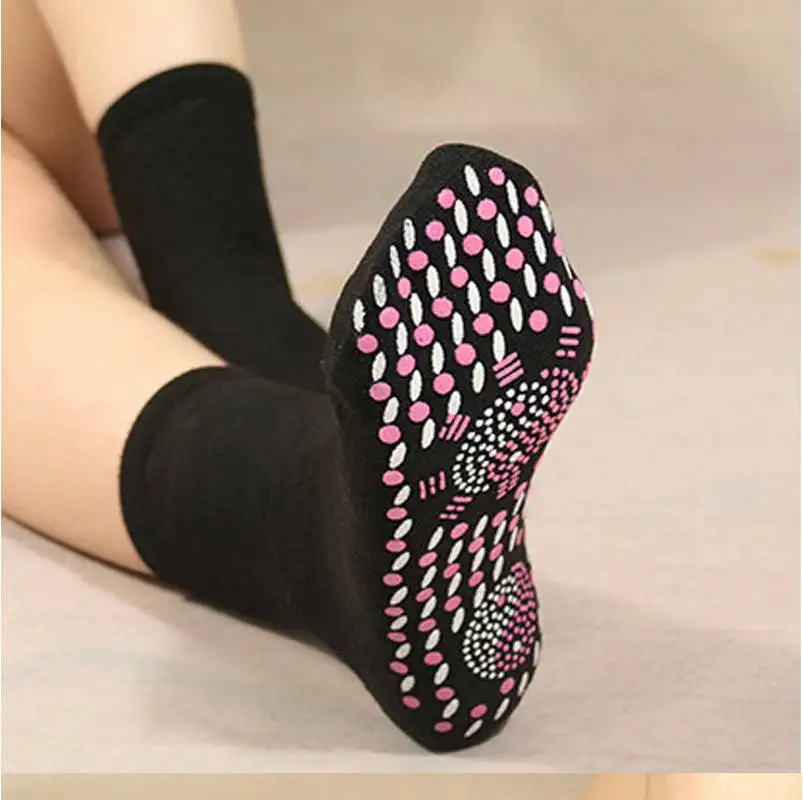 

Hot New Moxibustion Self-Heating Foot Care Therapy Comfortable And Breathable Massager Black/Red Winter Warm Feet Care Socks