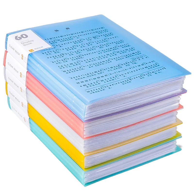60 карманов A4 папка для файлов деловая папка для бумажных документов сумка многослойная прозрачная A4 канцелярские принадлежности для