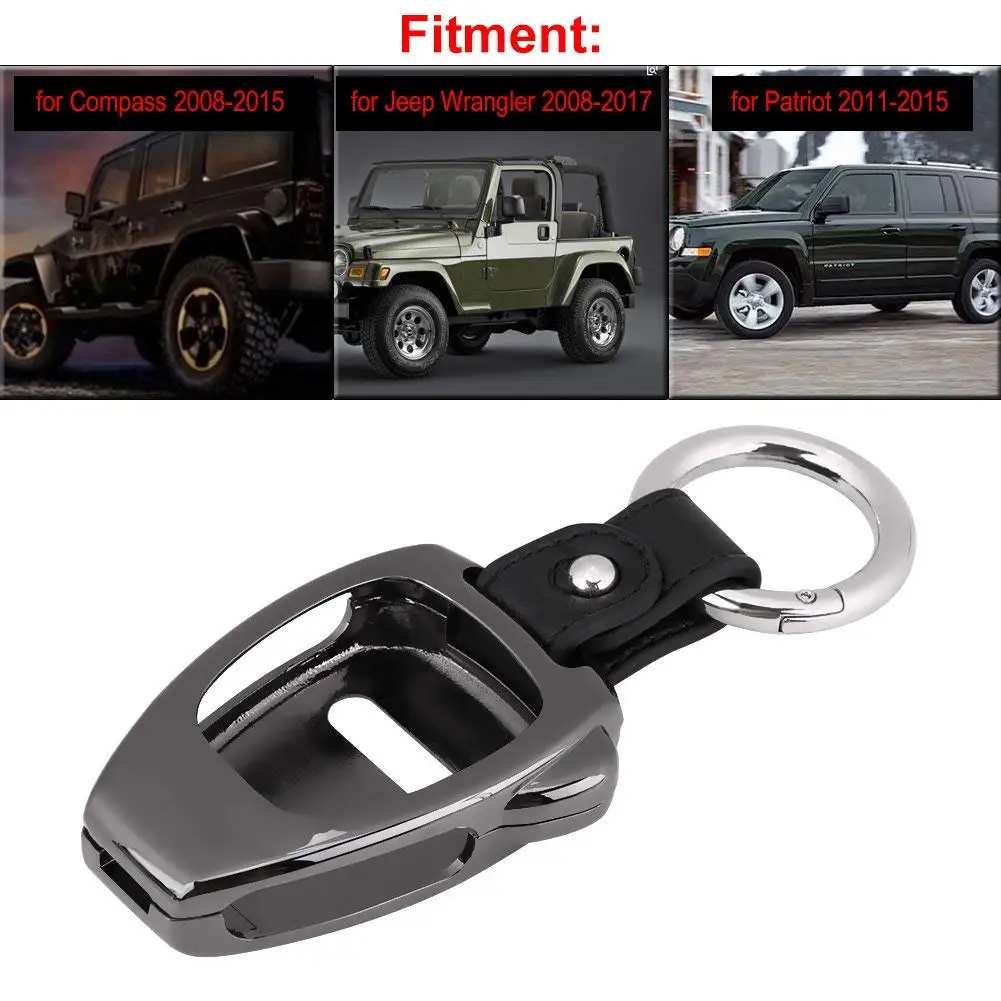 Ключ оболочки ключа автомобиля чехол держатель для Jeep Wrangler 08-17 компас 08-15 Патриот 11-15