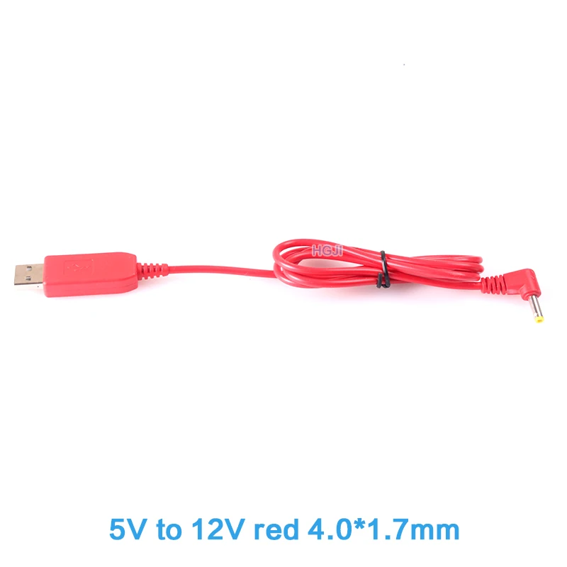 50 шт. USB до 9 в 12 В повышающее напряжение USB кабель питания USB бочонок силовой кабель для Светодиодный маршрутизатор TmallGenie - Цвет: to 12V 4.0X1.7mm
