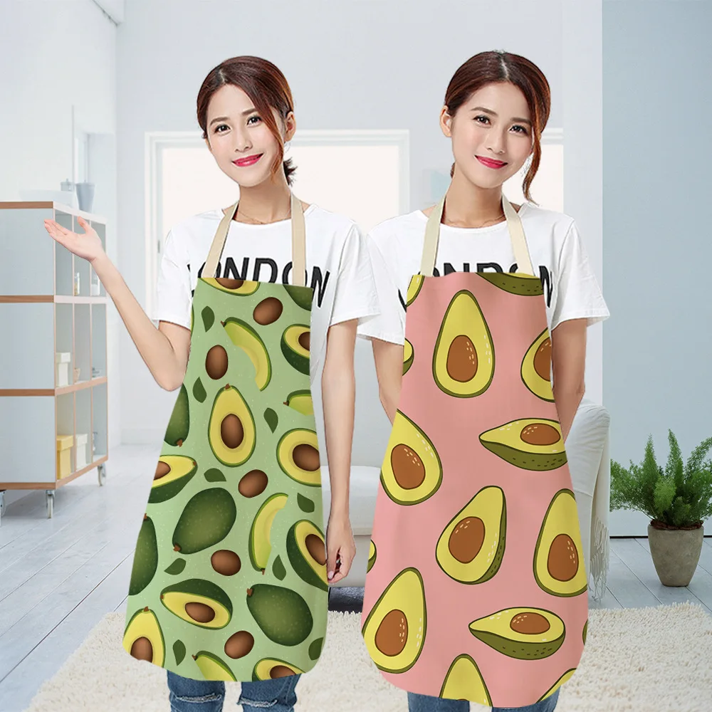Avocad Antifouling Kitchen Apron Cotton Linen Sleeveless man women Chef Cooking Aprons Kitchen accessories 68*55cm 0015