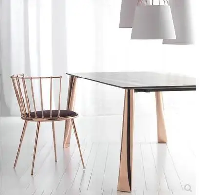 Dining chair home net red back chair ins light luxury modern simple negotiation Nordic dining table manicure