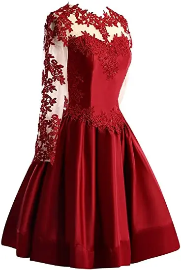 Женское платье с длинным рукавом ANGELSBRIDEP модное Атласное Вечернее Золушки