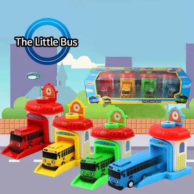 

Korean Cartoon Tayo The Little Bus One Piece Araba Oyuncak Garage Car Toys Model Mini Plastic Tayo Bus Gift for children