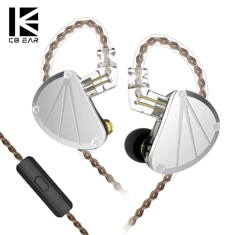 KBEAR KB10 наушники Сбалансированные арматурные в ухо наушники HIFI для бега спорт музыка бас гарнитура монитор наушники AS10 AS16 ZS10
