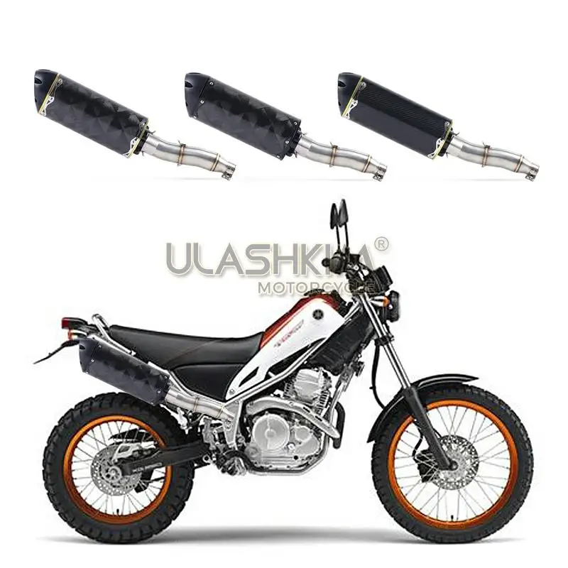 Полная выхлопная система мотоцикла глушитель Escape slip on для YAMAHA XG250 XT250 модифицированный контакт средняя труба адаптер подключения