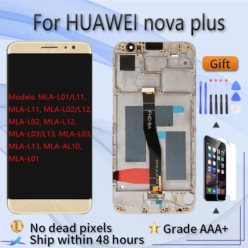 Для Huawei nova plus MLA-L01 L11 L02 L12 L03 L13 AL10 L01 ЖК-экран в сборе с передним сенсорным стеклом