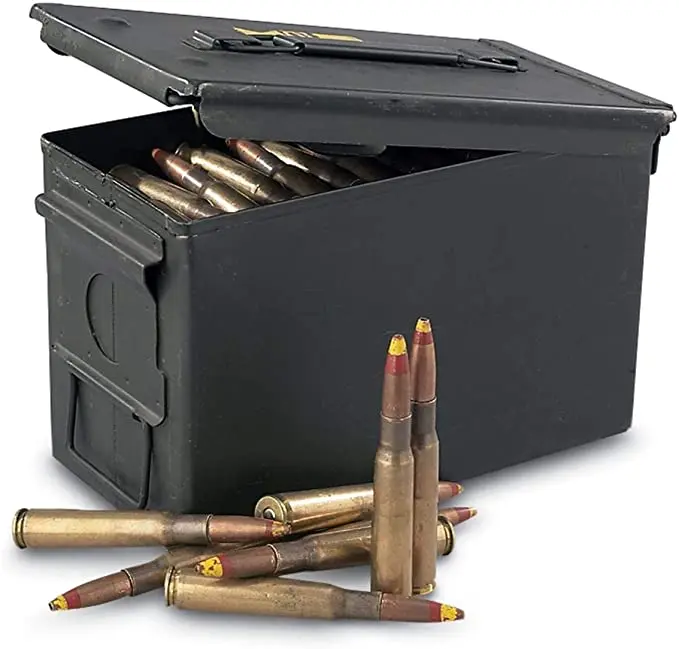 Plastic Ammo Box Tactical Military Bullet Storage Safe Pouch Ammo Can  Outdoor Lightweight Ammo Accessory Crate Storage Case