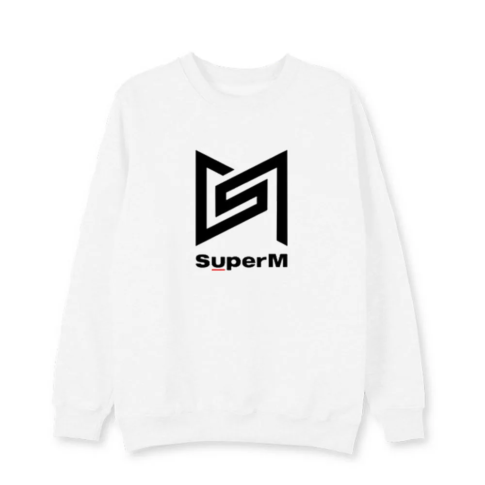 Kpop Super M SuperM Толстовка KAI BAEKHYUN Lucas Taeyong унисекс с капюшоном - Цвет: Золотой