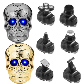 

6 In 1 Usb Rechargeable Electric Shaver Five Floating Heads Razors Hair Clipper Nose Ear Hair Trimmer Facial Brush Men Barber