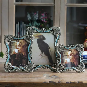 

6-inch 7-inch Creative Metal European Classical Picture Frames Innovative Vertical Dual-purpose Metal Home Photo Frame