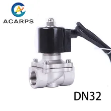 Низкая Давление нормально закрытый Нержавеющая сталь электромагнитный клапан 24v DN32 1-1/4 дюйма для музыкальный фонтан