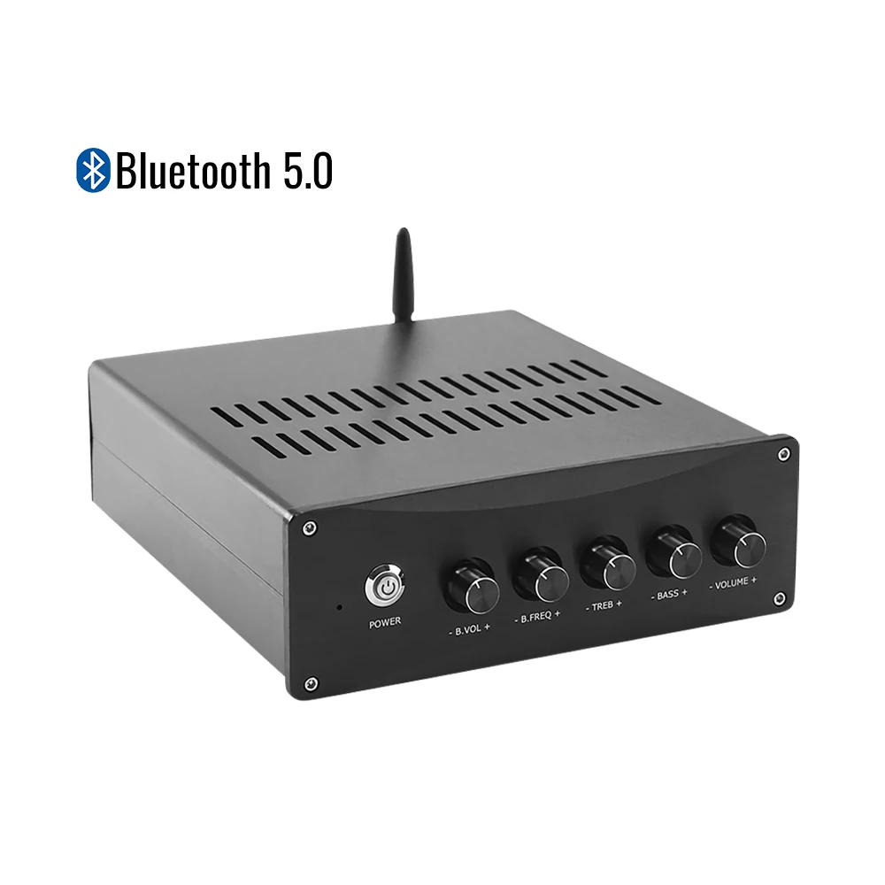 AIYIMA TPA3255 Bluetooth5.0  Amplificador  QCC3034 APTX Hifi Power Amplifier 150W*2+300W 2.1 Channel Treble Bass Adjustment