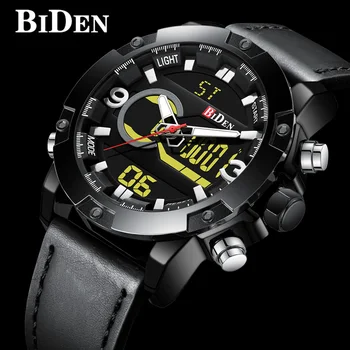 

BIDEN Fashion Men's Sport Quartz Watch Men Multifunction Waterproof Luminous Wristwatch Men Dual Dispay Clock Horloges Mannen