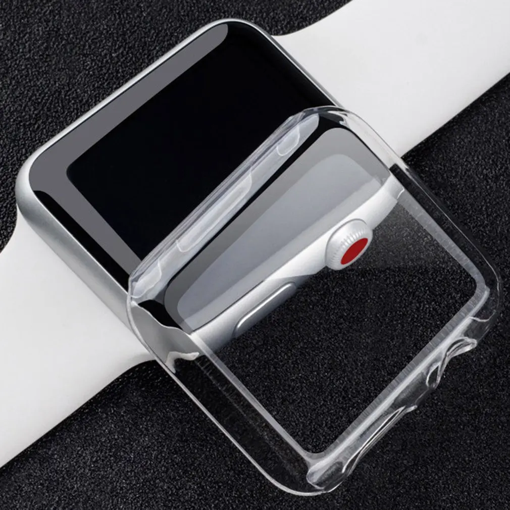 Прозрачный мягкий ТПУ полный защитный чехол для Apple Watch, чехол 38 мм 42 мм для iWatch серии 4 3 2, чехол, ремешок, новинка, новинка, дешево