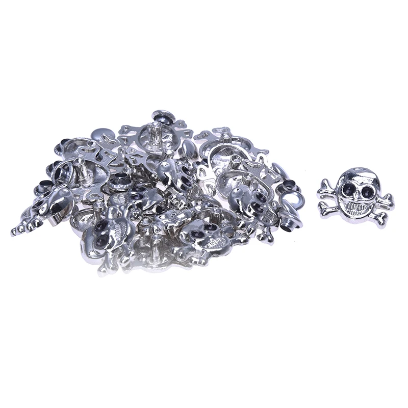 

20X Sconces Rivets Skull Metal 14 * 18mm Tacks Bag / Shoes / Gloves