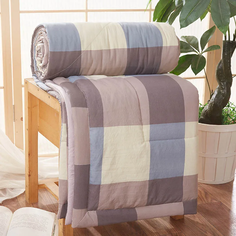 Summer Quilt Blanket for Bed Plaid Bed Cover Bedspreads for Double Bed Thin Comforter Bed Coverlet Bedding Gift Drop Shipping