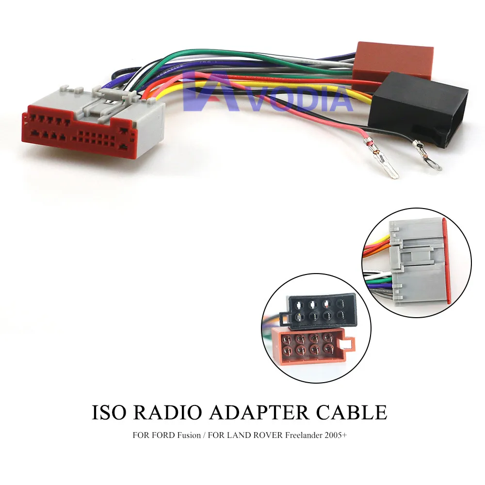 

12-135 ISO Radio Adapter forFORD Fusion for LAND ROVER Freelander 2005+ Wiring Harness Connector Lead Loom Cable Plug
