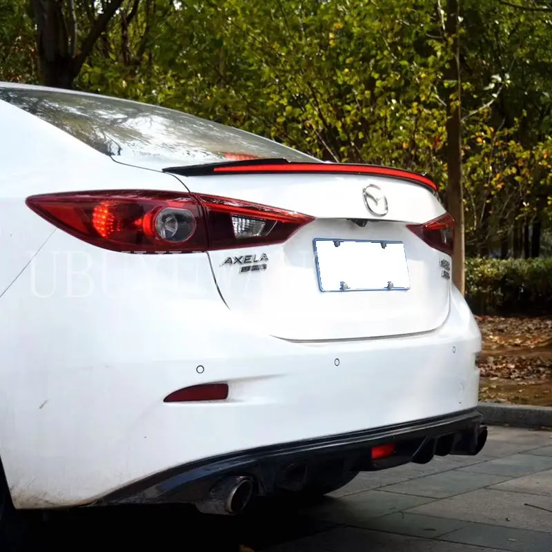 

UBUYUWANT For Mazda 3 Axela 2014-2018 High Quality ABS Plastic Spoiler Primer Color Car Tail Wing Rear Trunk Spoiler
