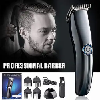 

USB Electric Hair Clipper Set Black Haircut Cloth Set Professional Men Hair Cutting Scissors Kit Barber Tools Dropshipping TSLM1