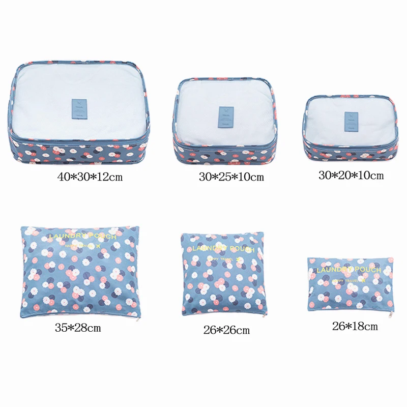 Multifunction 6 Pieces Set Travel Bag Organizer Large Capacity Packing cubes travel bags Clothes Luggage Storage Accessories bag