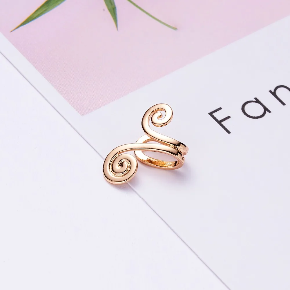 1Pcs Ear Clip Temperament Simple Unisex Fashion Jewelry Cartilage Punk Rock Cuff Wrap No Piercing-Clip On Earrings for Women Men