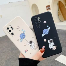 

Square Silicone Astronaut Spaceship Frame Phone Case for Huawei P30 P40 Pro Mate30 Nova 6 7 SE Honor 30 V30 Cartoon Planet Cover