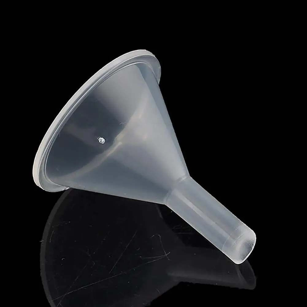 10Pcs Mini Clear Plastic Liquid Oil Funnels for Essential Perfume Diffuser Bottle Empty Packing Tool Lab |
