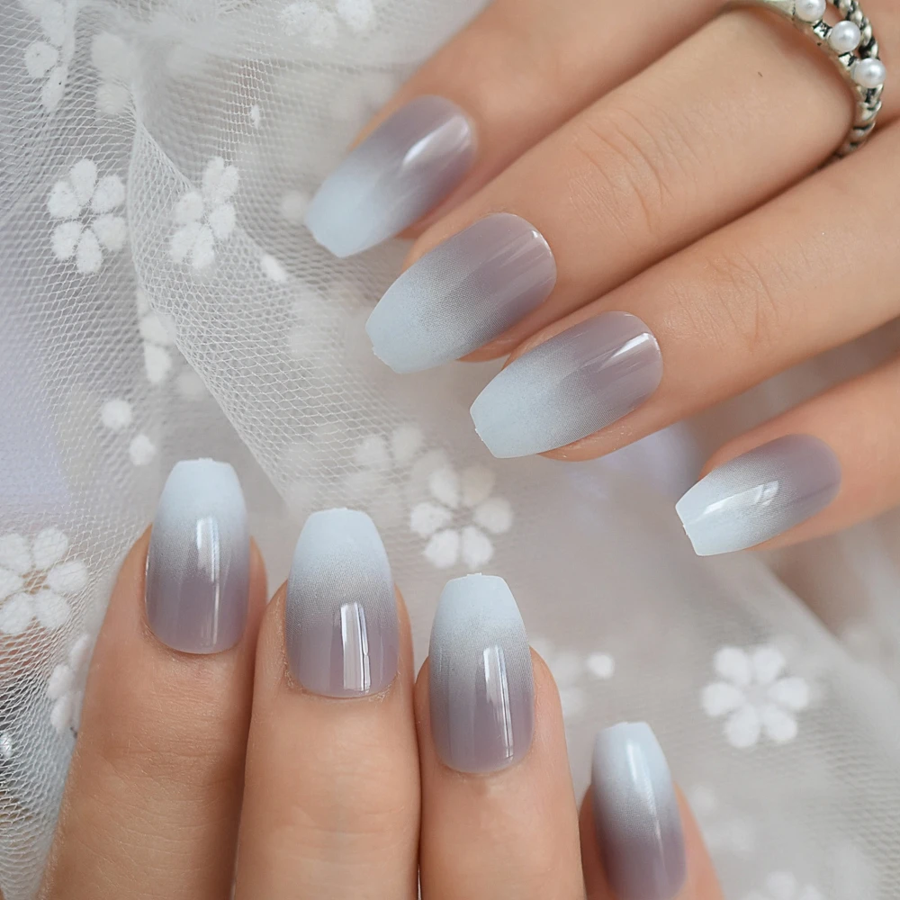 24pcs Ballerina Ombre French Fake Nails Gradient Gray Coffin Flat Artificial False Nail Tips For Office Home Faux Ongle Sticker False Nails Aliexpress 24pcs Ballerina Ombre French Fake Nails Gradient Gray Coffin Flat Artificial False Nail Tips For Office Home Faux Ongle Sticker False Nails Aliexpress