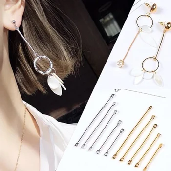 

10 pcs/set Double Cylinder Connecting Rod Metal Earrings Ear Clips Ear Hooks DIY Handmade Jewelry Accessories