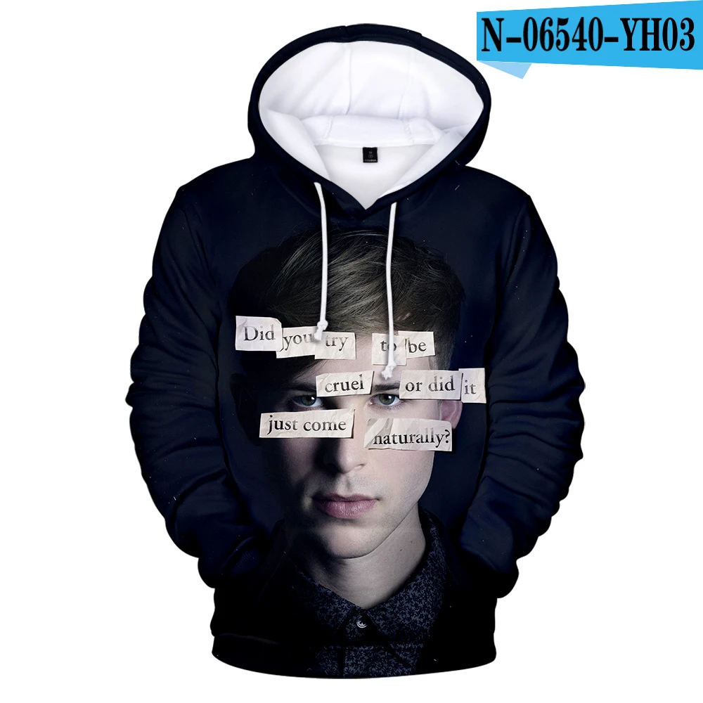 13 Reasons Why 3D New Kpop Korean Casual Long Sleeve Fashion Soft Hoodies Sweatshirts 2 - Цвет: Темно-серый