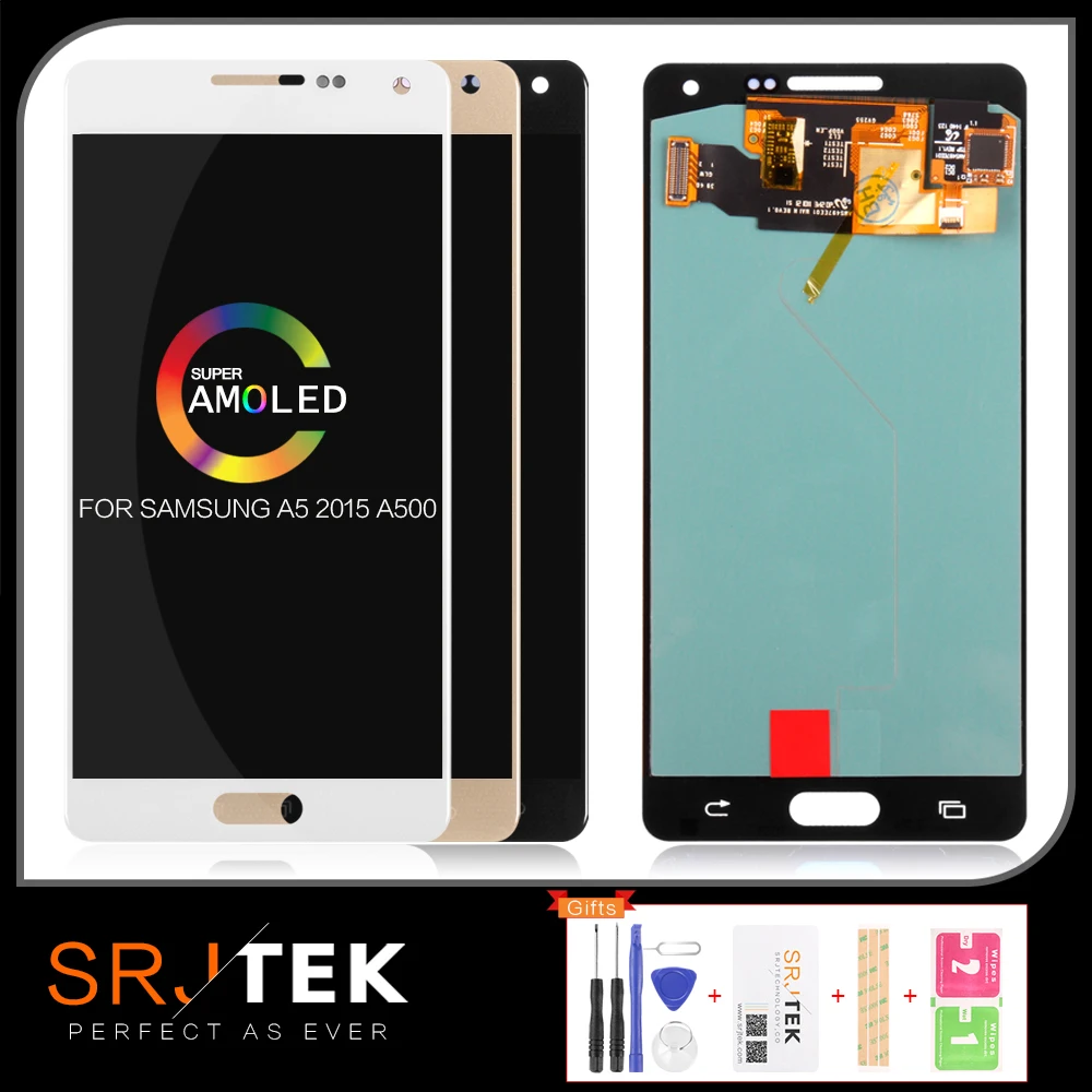 Оригинальный OLED LCD для SAMSUNG Galaxy A5 2015 дисплей сенсорный экран Замена A500FU A500 A500F A500M |