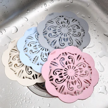 

Floor Drain Sink Plug Flower Shape Kitchen Drainer Filter Bathroom Shower Accessories Hair Stopper 11.5*8cm Sink Strainer TPR