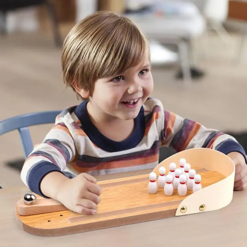 Портативный родитель-ребенок интерактивные игрушки улучшая практическая функция богатая игра содержание настольная игра Боулинг развивающая игрушка