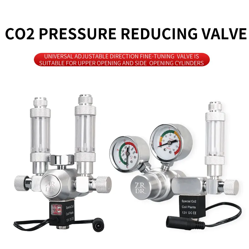 ZRDR  CO2 Regulator Valve Magnetic Solenoid Check  Aquarium Bubble Counter Fish Tank Tool Pressure