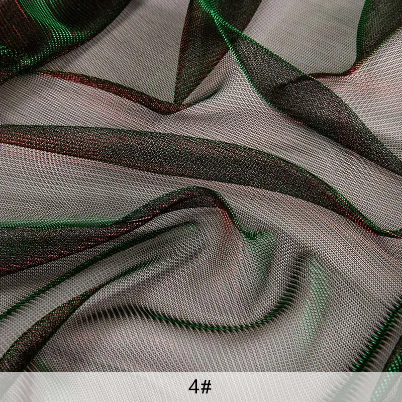 Дизайнерские лазерные сетчатые ткани, Блестящий тюль, ткань для сценического свадебного декора, прозрачная голографическая ткань 45*145 см/штука JA46