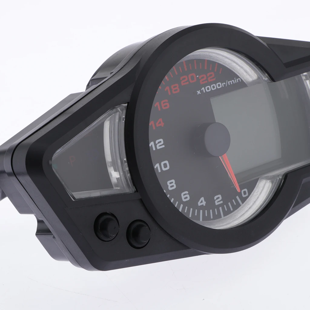 Universal Motorcycle 1000r/Min LCD Odometer Speedometer Tachometer Gauge Multi-function Universal Fits for Yamaha Honda